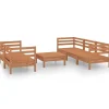 Discount 6-delige Loungeset massief grenenhout honingbruin Tuinmeubelen