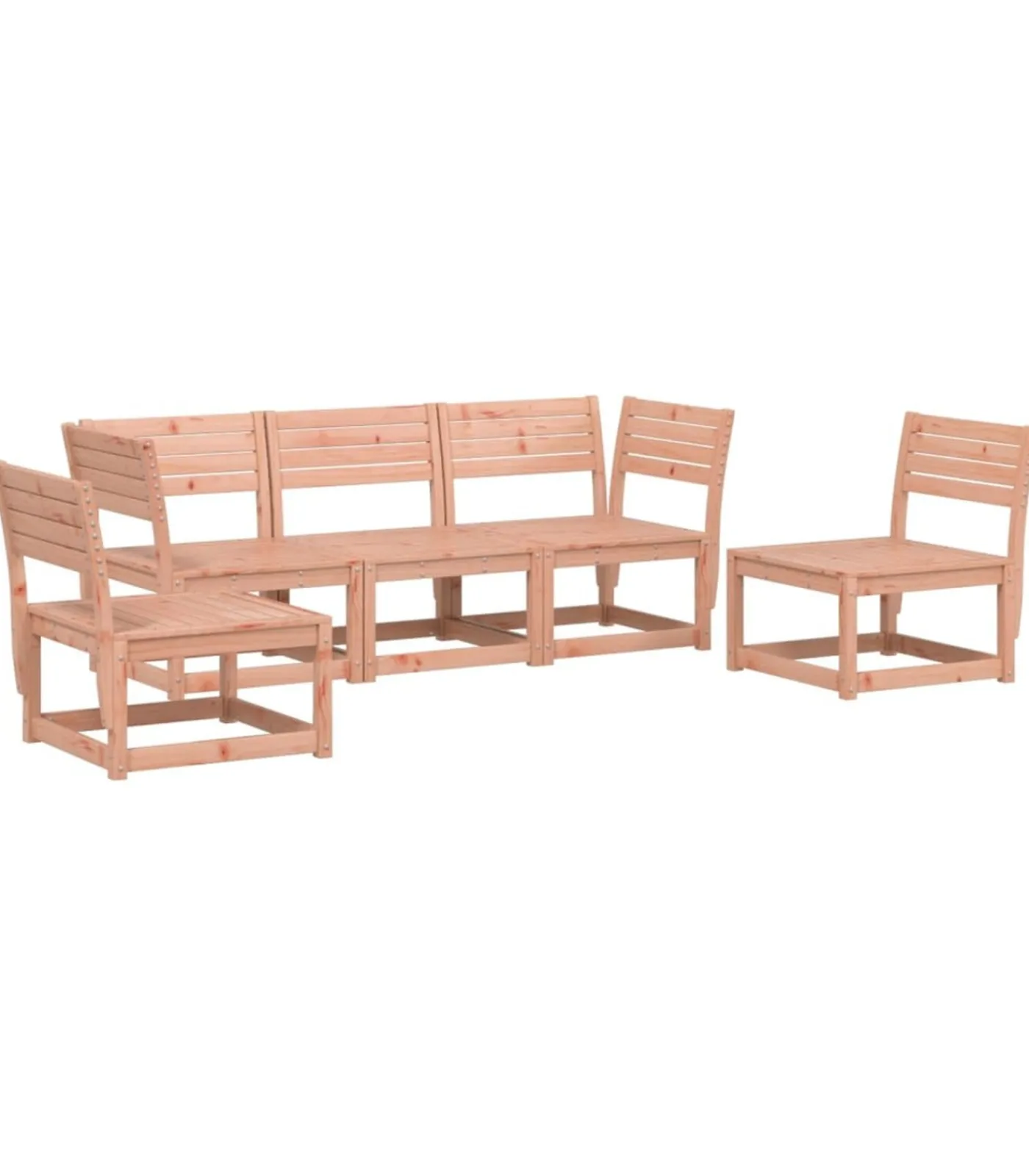 Outlet 5-delige Loungeset massief douglashout Tuinmeubelen