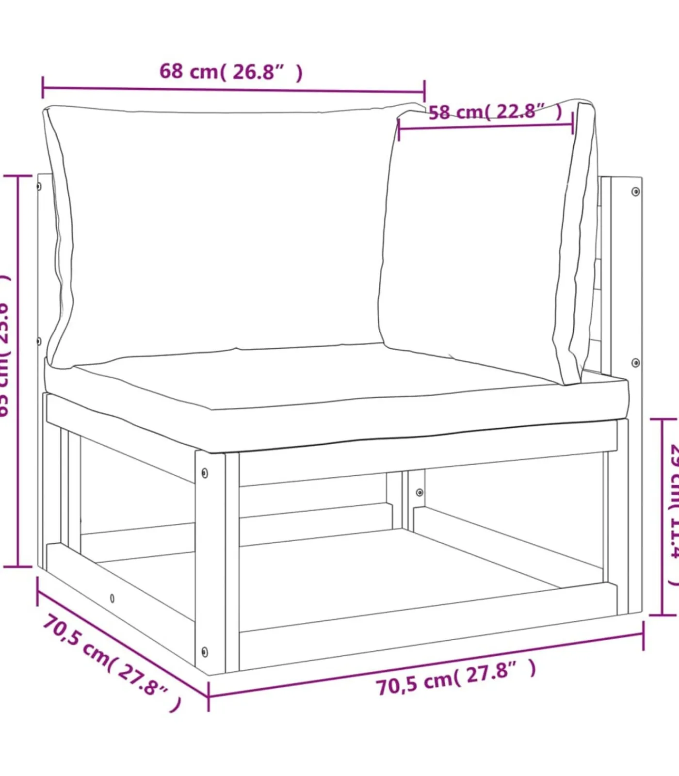 Outlet 9-delige Loungeset met groene kussens massief hout Tuinmeubelen