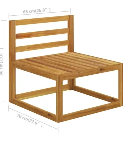 8-delige Loungeset met kussens massief acaciahout Tuinmeubelen