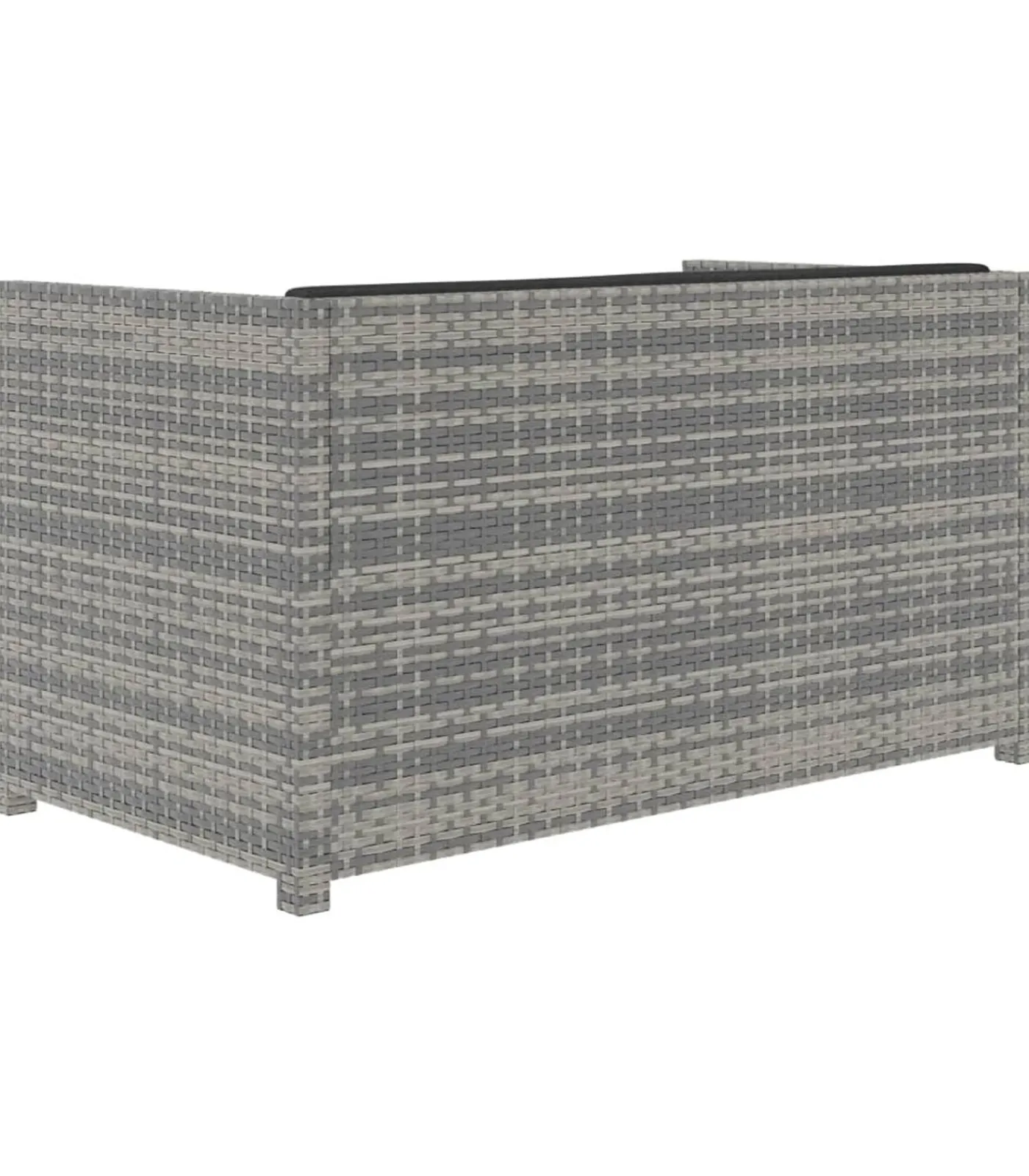 Online 5-delige Loungeset met kussens poly rattan grijs Tuinmeubelen