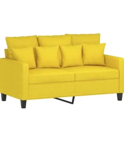 Online 3-delige Loungeset met kussens stof lichtgeel Zetels