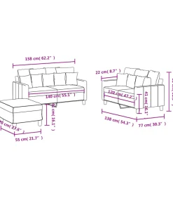 Online 3-delige Loungeset met kussens stof lichtgeel Zetels