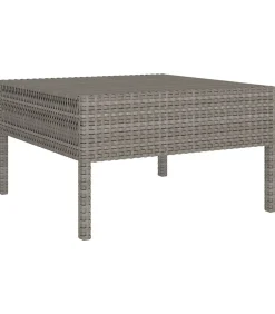 Best 14-delige Loungeset met kussens poly rattan grijs Tuinmeubelen