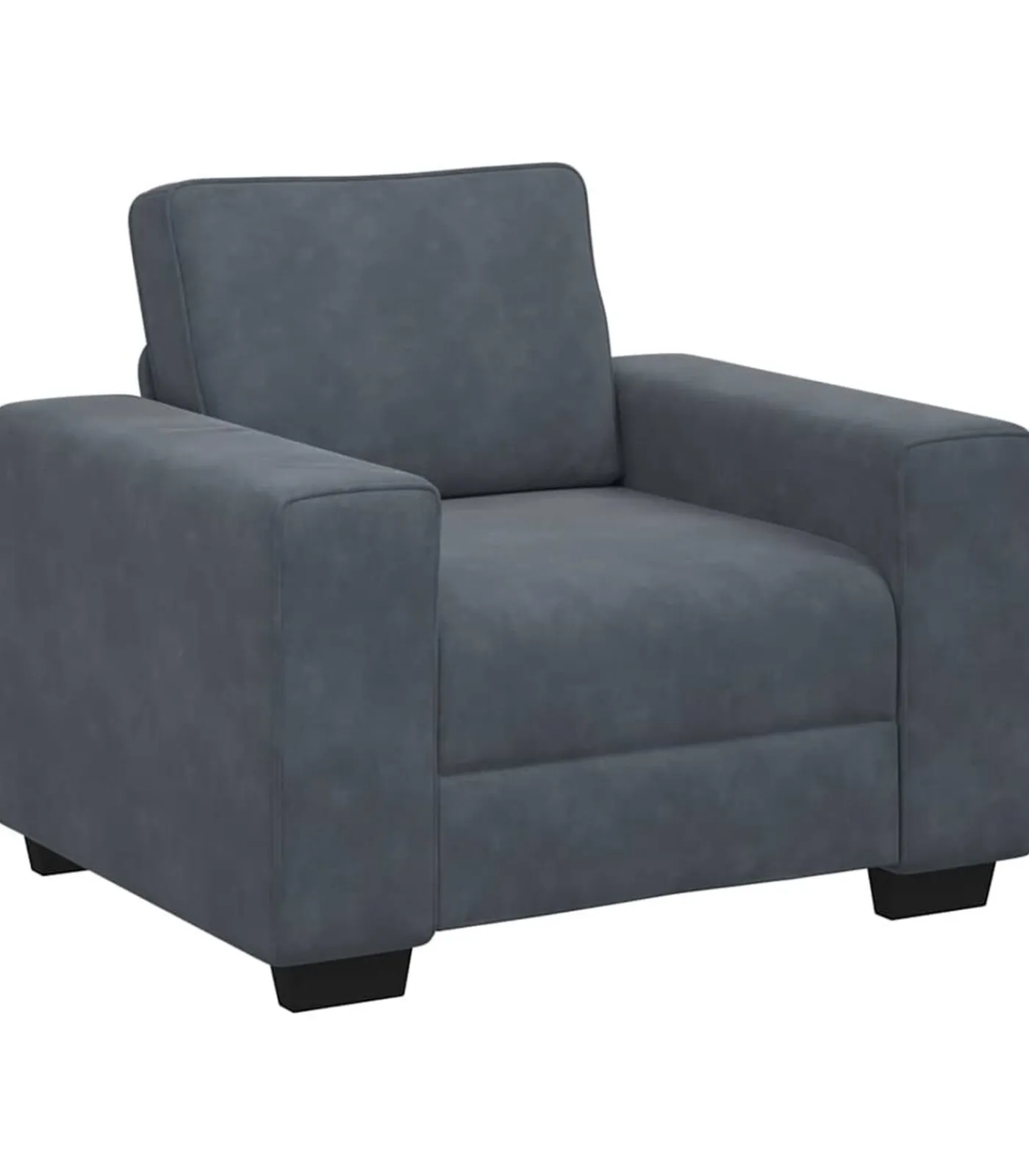 Clearance 3-delige Loungeset met kussens fluweel donkergrijs Zetels