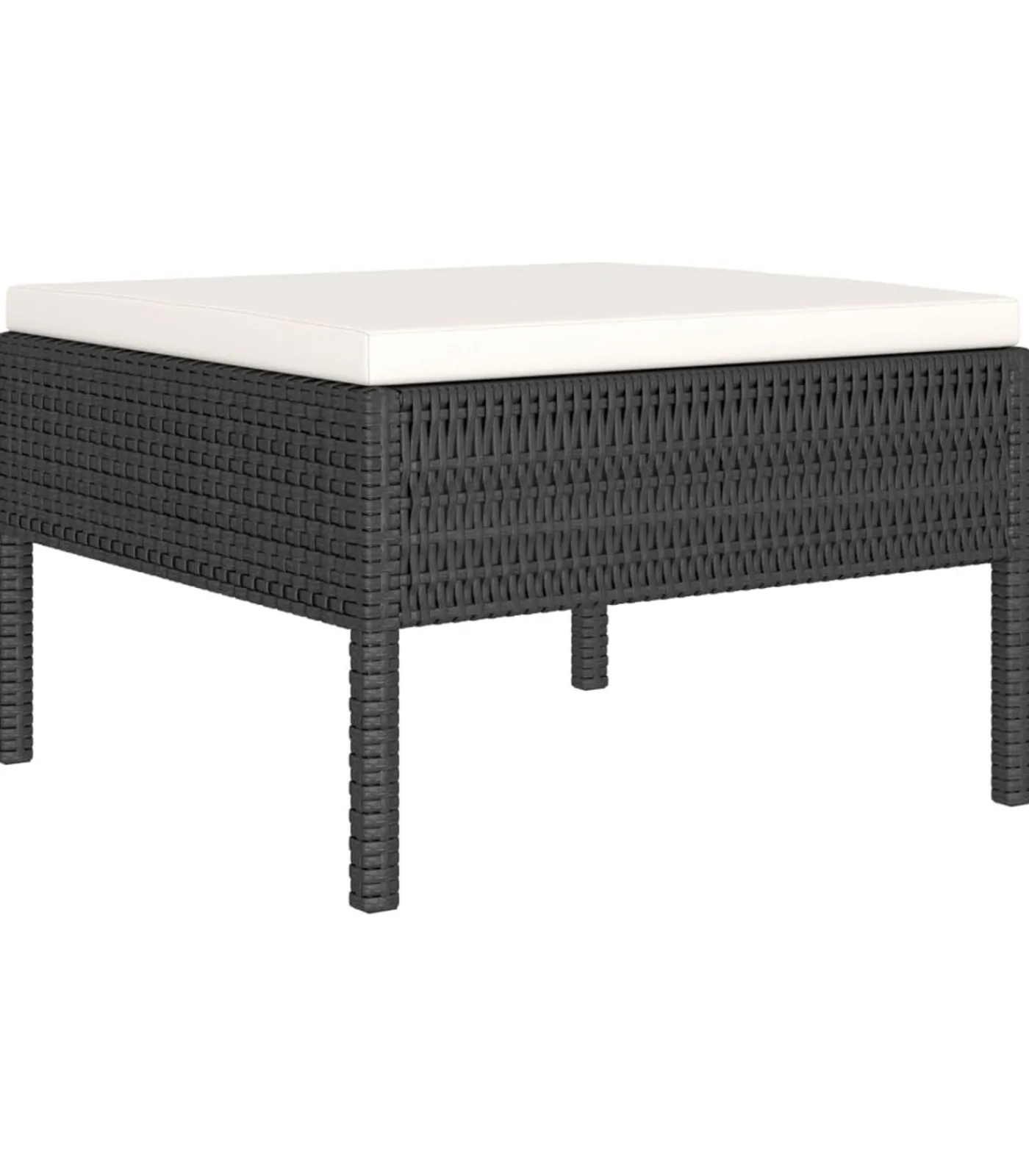 New 4-delige Loungeset met kussens poly rattan zwart Tuinmeubelen