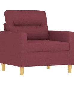 Clearance 4-delige Loungeset met kussens stof wijnrood Zetels