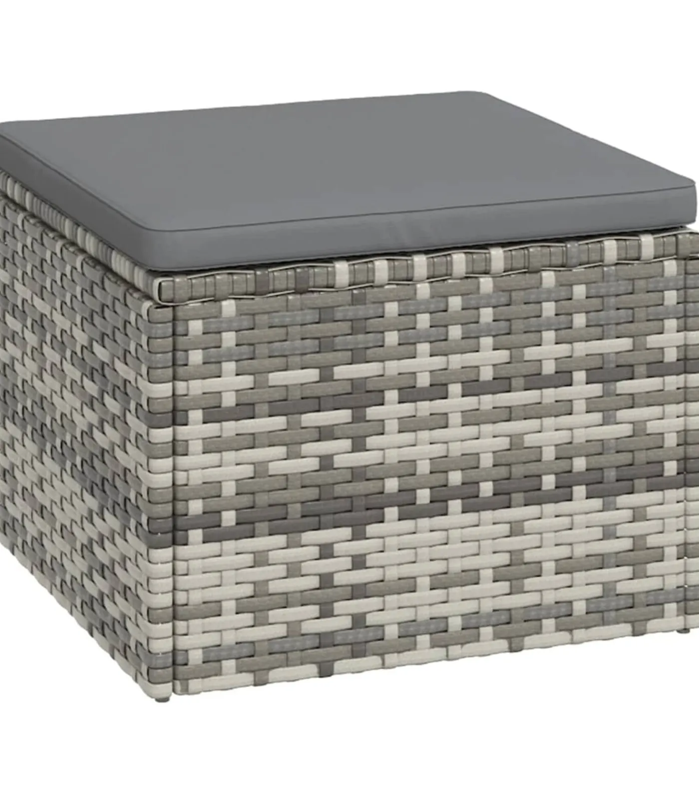 Clearance 3-delige Loungeset met kussens poly rattan grijs Tuinmeubelen