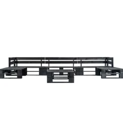 Online 6-delige Loungeset pallet hout zwart Tuinmeubelen