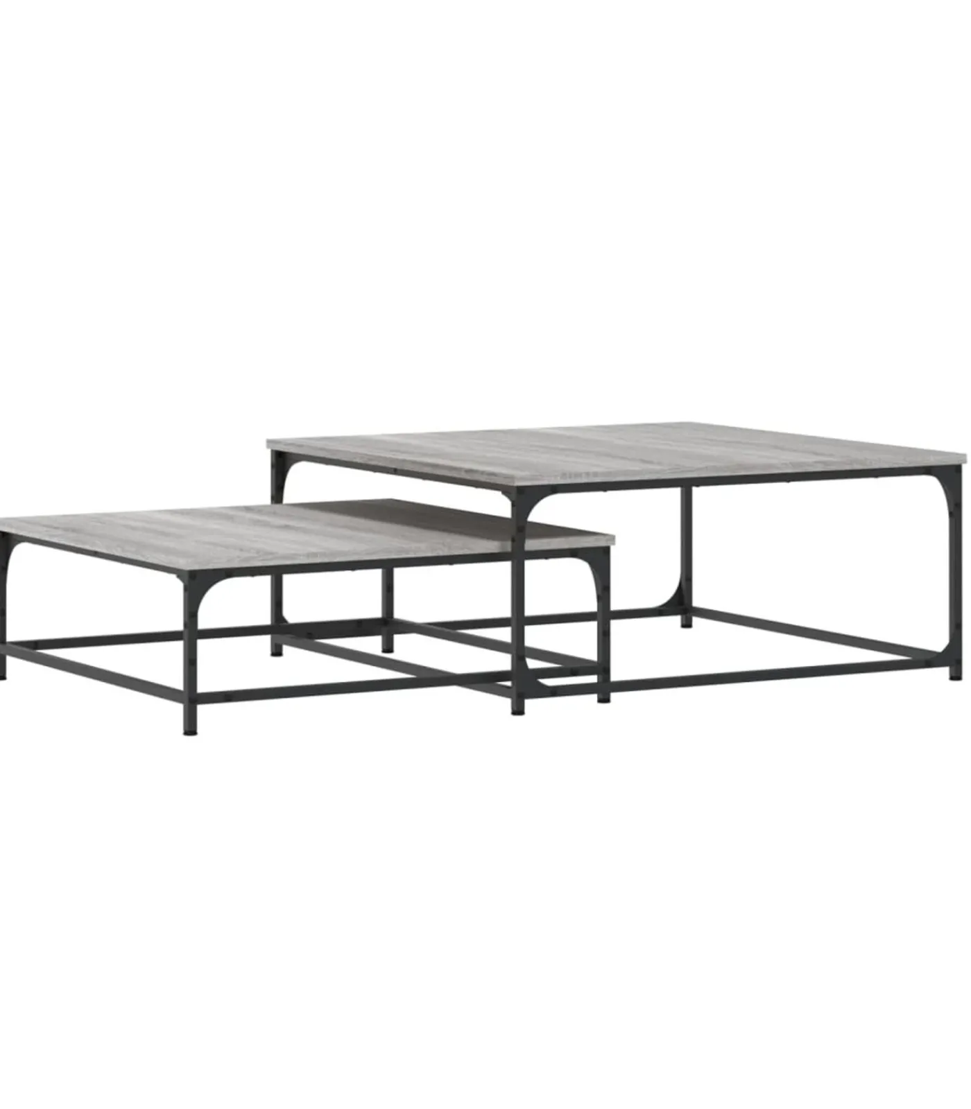 New 2-delige Tafeltjesset bewerkt hout grijs sonoma eikenkleurig Tafels