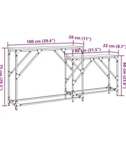 Best 2-delige Tafeltjesset bewerkt hout gerookt eikenkleurig Tafels