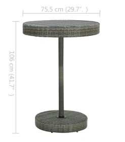 Discount 5-delige Tuinbarset poly rattan grijs Tuinmeubelen