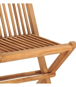 Clearance 3-delige Tuinset inklapbaar met kussen massief teakhout Tuinmeubelen