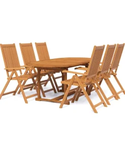 Best 7-delige Tuinset massief acaciahout Tuinmeubelen