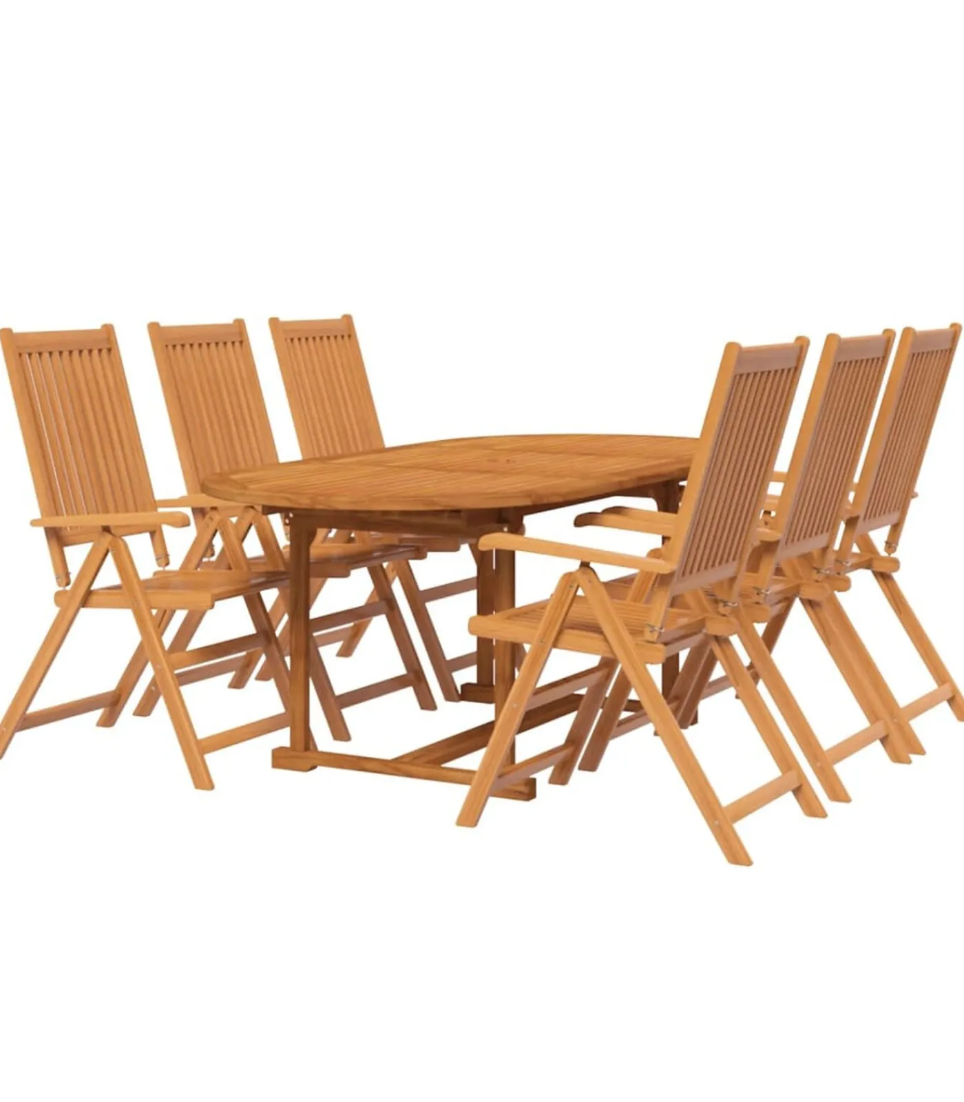 Best 7-delige Tuinset massief acaciahout Tuinmeubelen