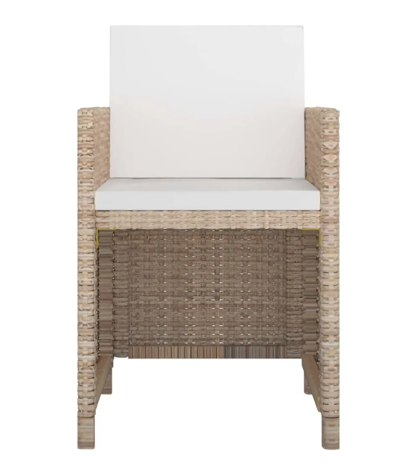 Outlet 13-delige Tuinset met kussens poly rattan beige Tuinmeubelen