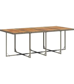 Hot 9-delige Tuinset met kussens poly rattan grijs Tuinmeubelen