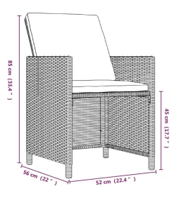 Online 9-delige Tuinset met kussens poly rattan bruin Tuinmeubelen