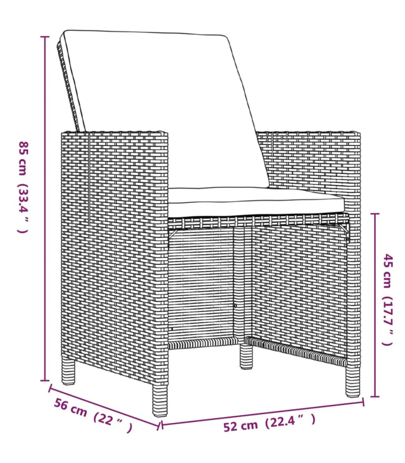 Online 9-delige Tuinset met kussens poly rattan bruin Tuinmeubelen