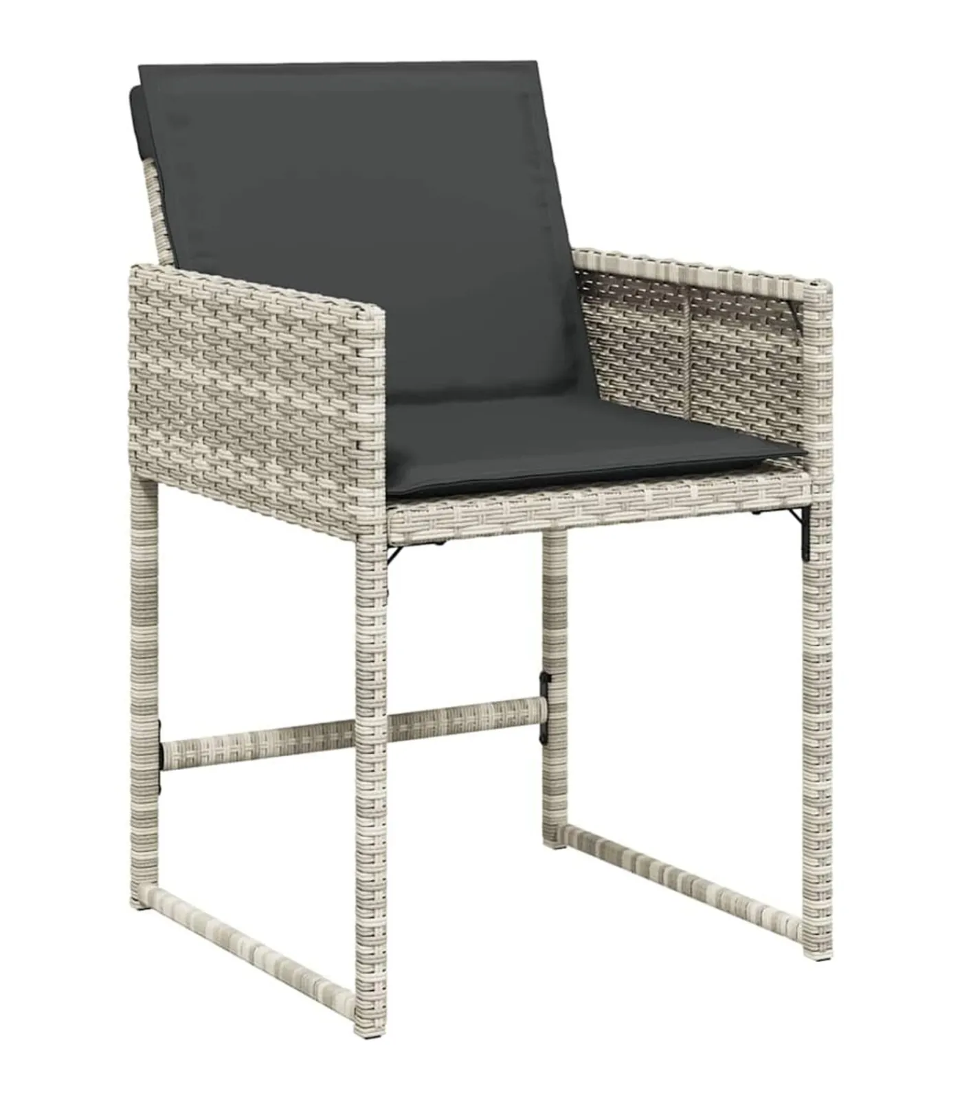 Hot 13-delige Tuinset met kussens poly rattan lichtgrijs Tuinmeubelen