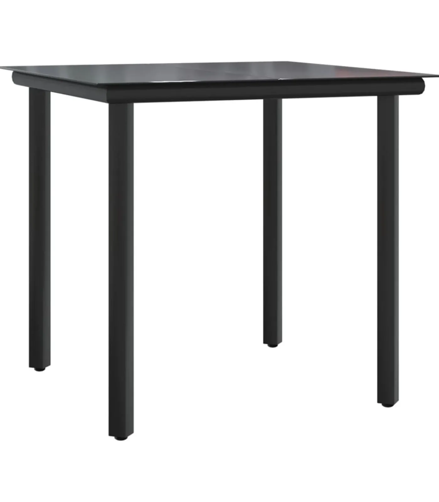 Outlet 5-delige Tuinset met kussens poly rattan zwart Tuinmeubelen