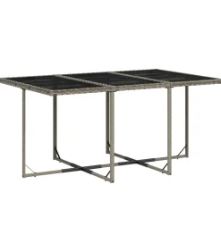 Hot 11-delige Tuinset met kussens poly rattan grijs Tuinmeubelen