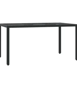 Sale 5-delige Tuinset met kussens poly rattan zwart Tuinmeubelen