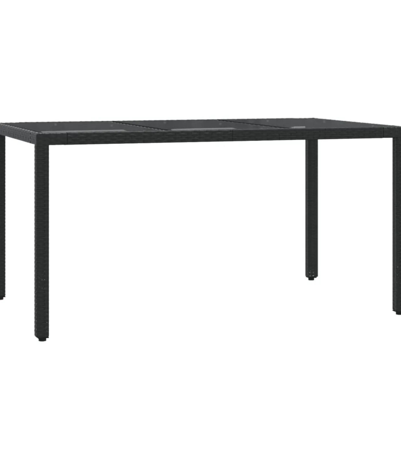 Sale 5-delige Tuinset met kussens poly rattan zwart Tuinmeubelen