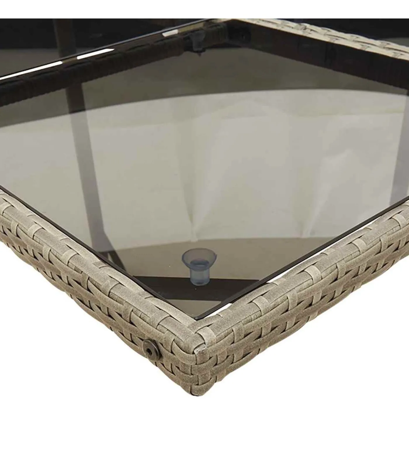 Outlet 13-delige Tuinset met kussens poly rattan grijs Tuinmeubelen