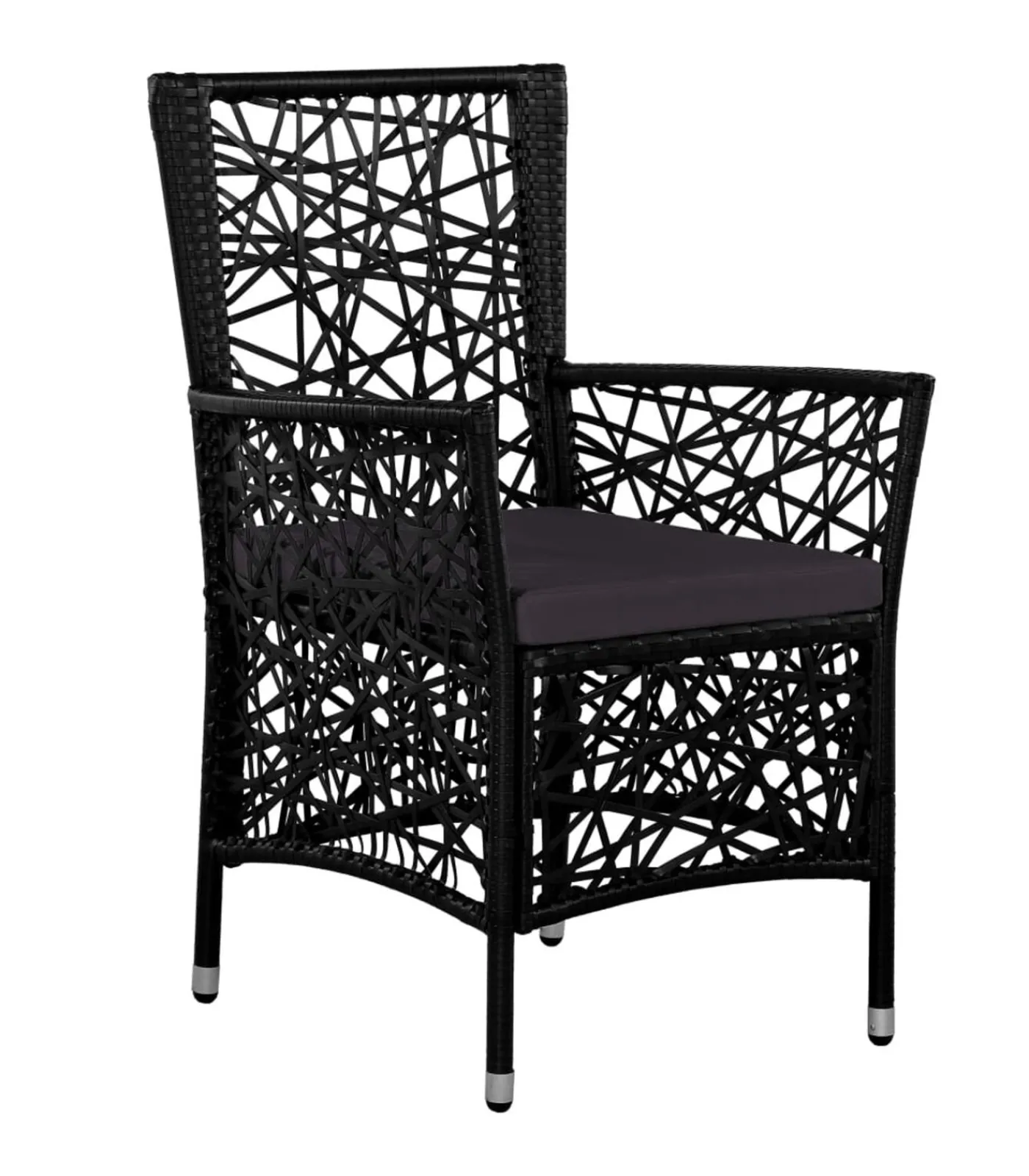 Online 7-delige Tuinset poly rattan zwart Tuinmeubelen