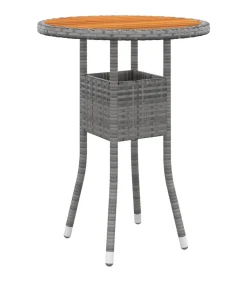 Discount 3-delige Tuinset poly rattan grijs Tuinmeubelen