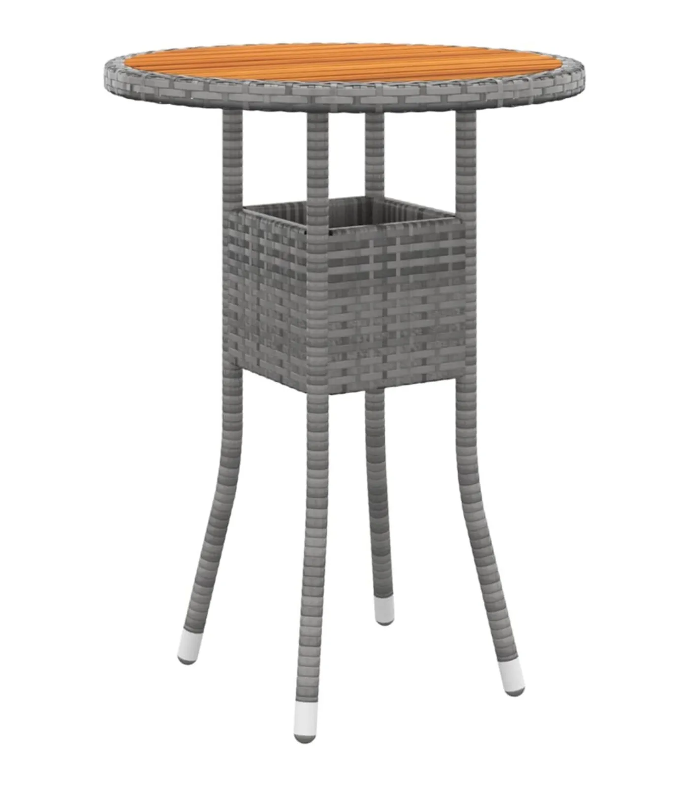 Discount 3-delige Tuinset poly rattan grijs Tuinmeubelen