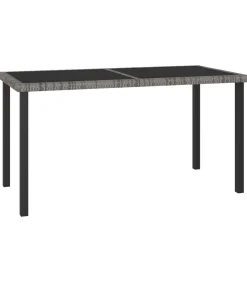 New 7-delige Tuinset poly rattan grijs Tuinmeubelen