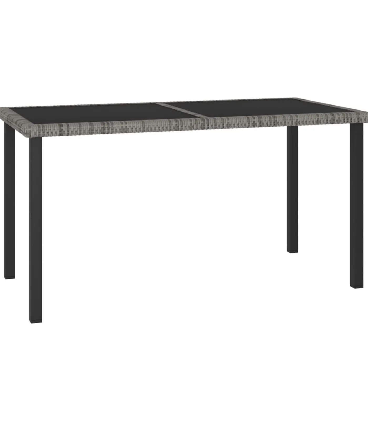 New 7-delige Tuinset poly rattan grijs Tuinmeubelen