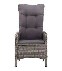 Sale 3-delige Tuinset poly rattan grijs Tuinmeubelen