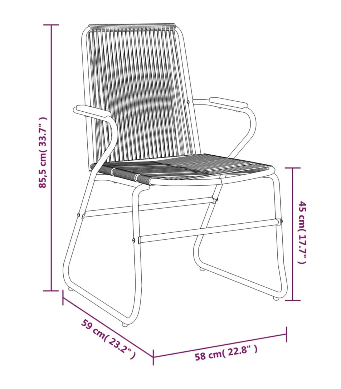 Sale 5-delige Tuinset PVC-rattan zwart Tuinmeubelen