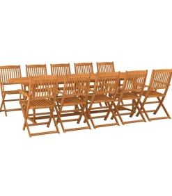 New 11-delige Tuinset 280x90x75 cm massief acaciahout Tuinmeubelen