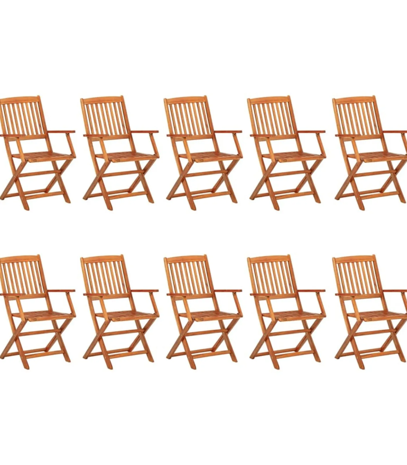 New 11-delige Tuinset 280x90x75 cm massief acaciahout Tuinmeubelen