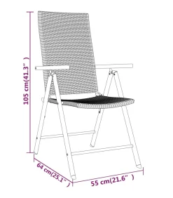 Hot 7-delige Tuinset zwart Tuinmeubelen