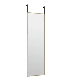 Discount Deurspiegel 30x100 cm glas en aluminium goudkleurig Spiegels