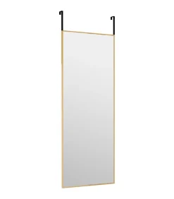 Online Deurspiegel 30x80 cm glas en aluminium goudkleurig Spiegels