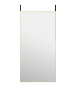 Best Deurspiegel 50x100 cm glas en aluminium goudkleurig Spiegels