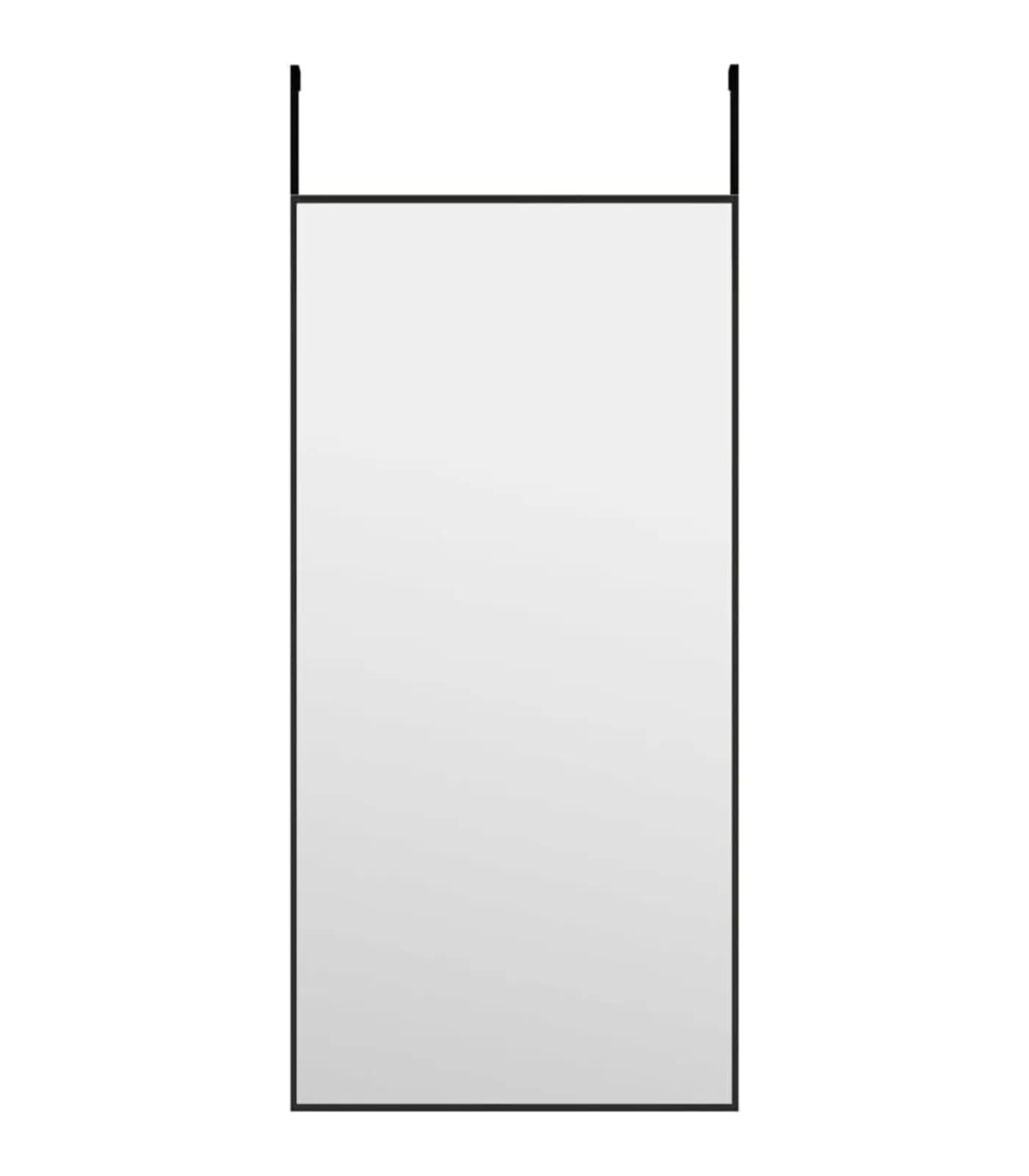 Deurspiegel 30x60 cm glas en aluminium zwart Spiegels