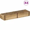 Outlet Dienblad met opslag 4 pcs Bruin 60.5 x 15 x 9 cm Organiseren