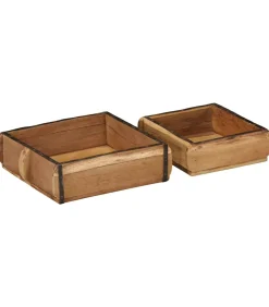 Discount Dienblad met opslag 2 pcs Bruin 31 x 29 x 10 cm Organiseren