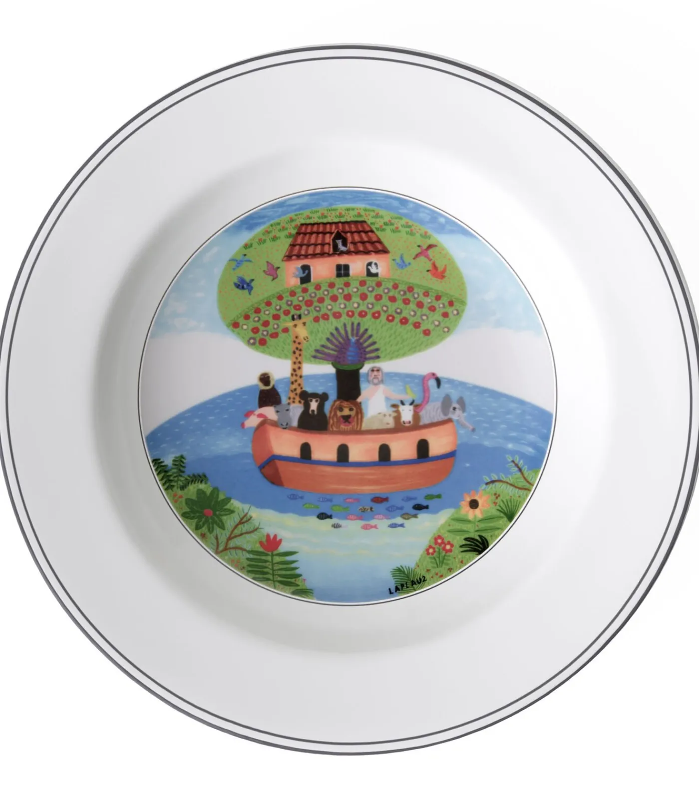 Clearance Diep bord Ark van Noach Design Naif Tafelgerei