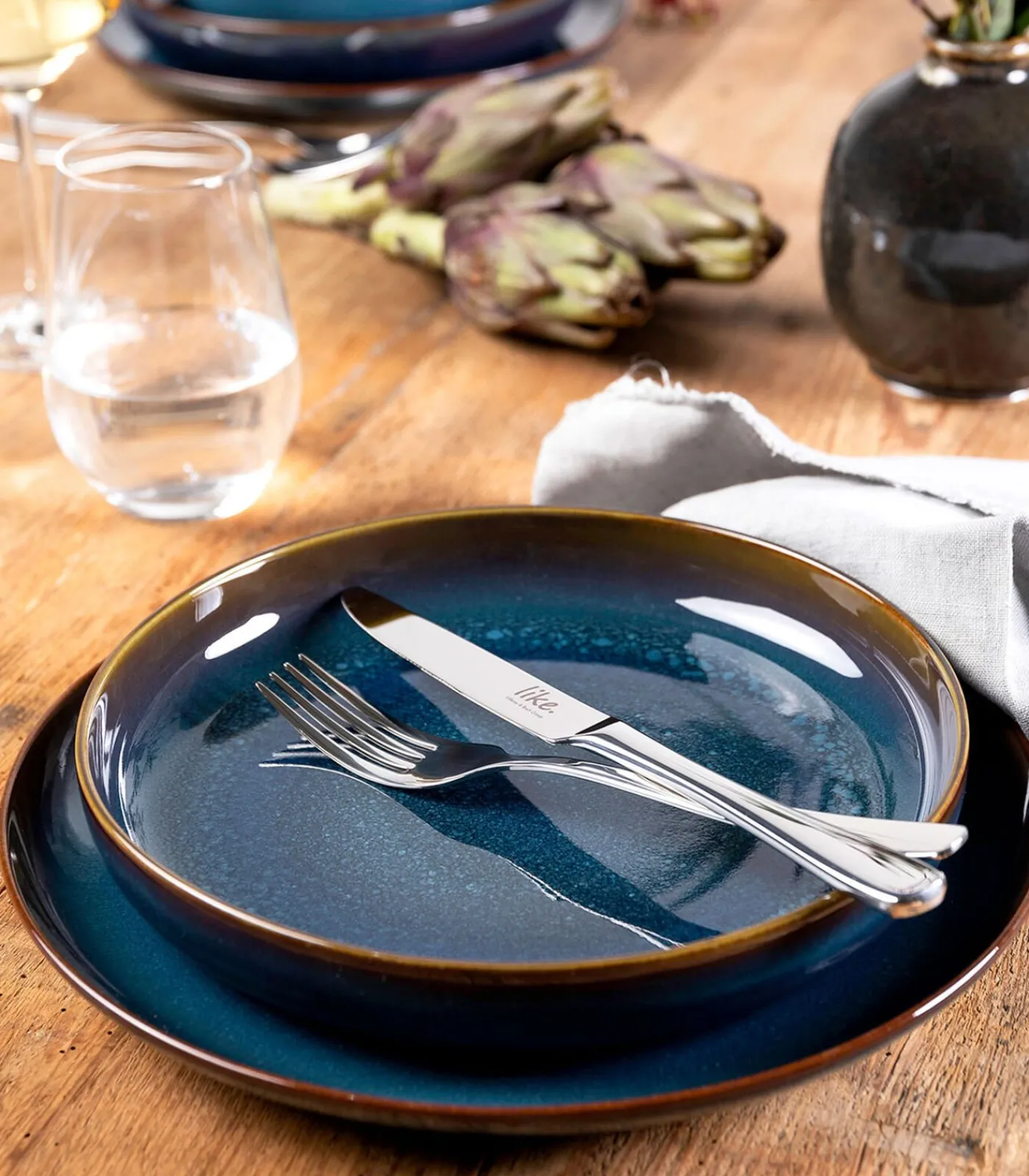 New Diep bord Crafted Denim Tafelgerei