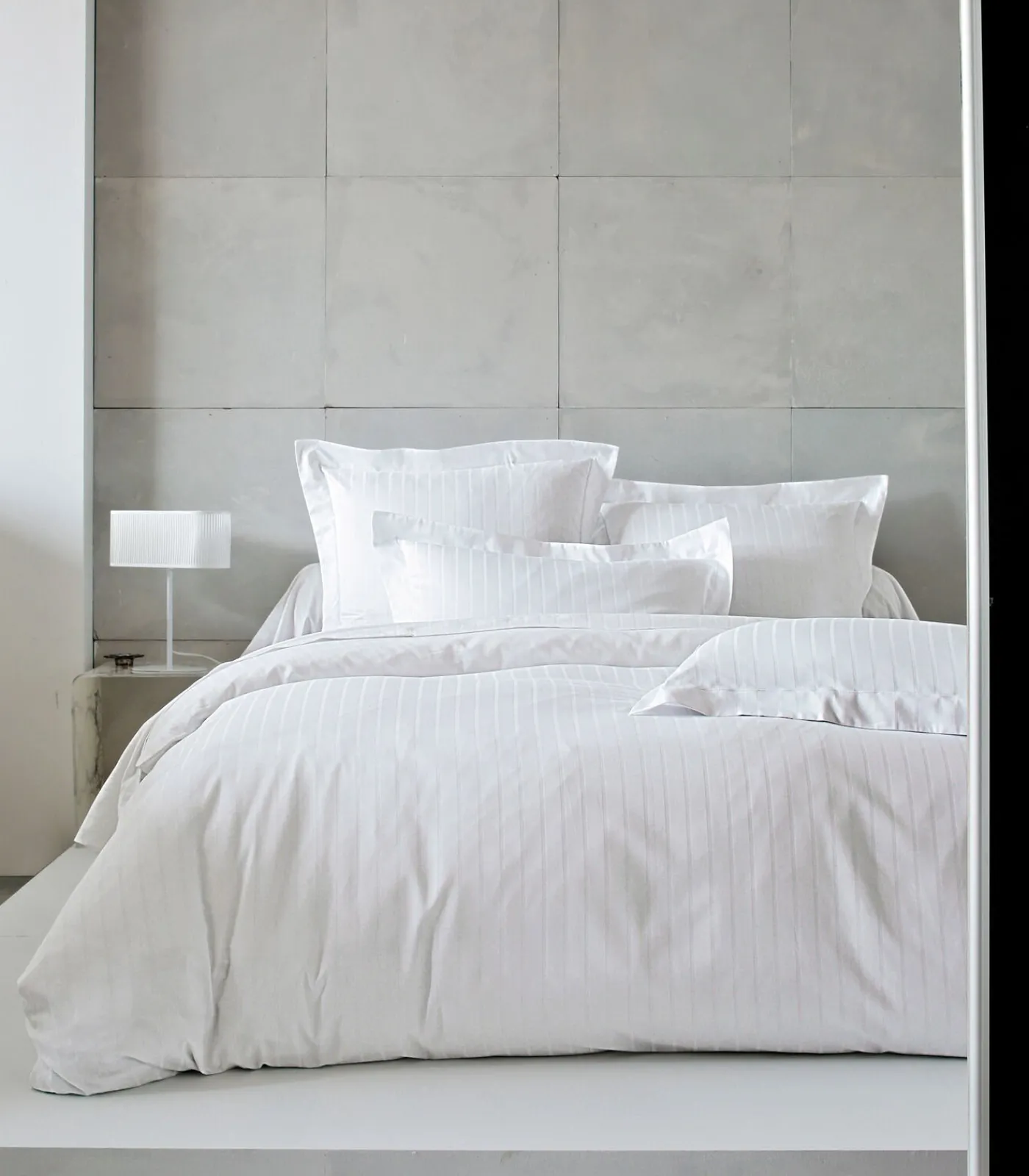 Clearance DIVINE Blanc - Laken Jacquard katoen Lakens