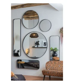 Hot Doutzen Spiegel - Metaal - Zwart - 80x80x5 Spiegels