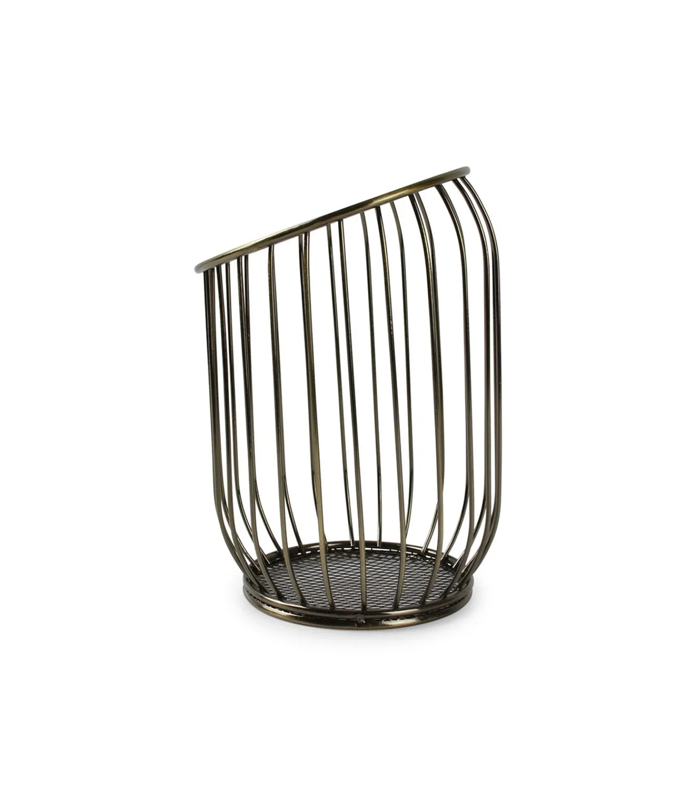 Outlet Draadmand 12xH16cm goud/zwart Loft Keukenaccessoires